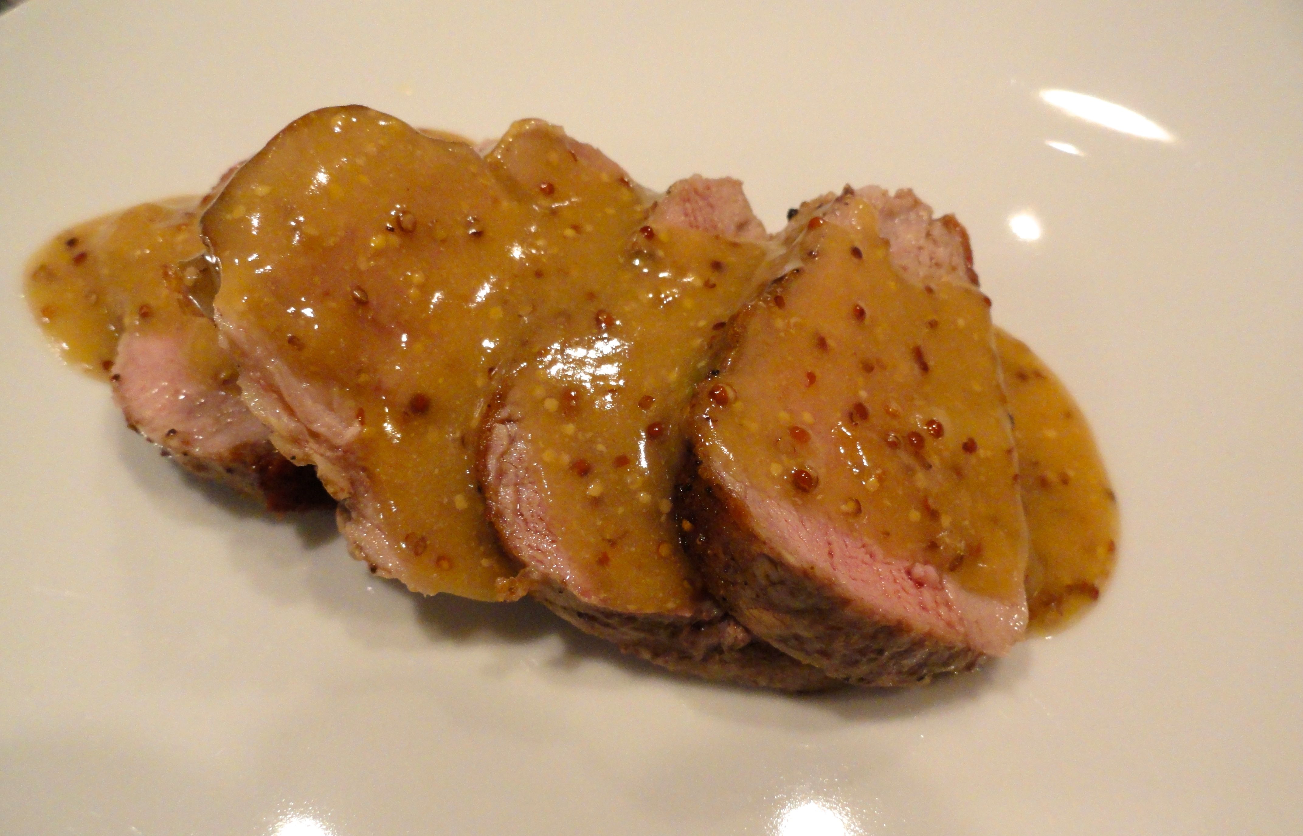 Seared Pork Tenderloin with Mustard Sauce LindySez